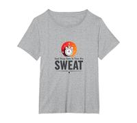 Good Things Come to Those Who Sweat Entraînement Motivation T-Shirt, Femme Grandes Tailles, Gris Chiné, 4X