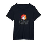Good Things Come to Those Who Sweat Entraînement Motivation T-Shirt, Femme Grandes Tailles, Noir, 1X