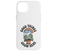 Good Things Grow Here Growth Mindset Rainbow Monstera Plante Coque pour iPhone 14 Plus