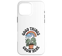 Good Things Grow Here Growth Mindset Rainbow Monstera Plante Coque pour iPhone 16 Pro Max