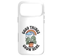 Good Things Grow Here Growth Mindset Rainbow Monstera Plante Coque pour iPhone 17 Pro Max