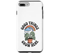 Good Things Grow Here Growth Mindset Rainbow Monstera Plante Coque pour iPhone 7 Plus/8 Plus