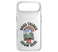 Good Things Grow Here Growth Mindset Rainbow Monstera Plante Coque pour iPhone Air