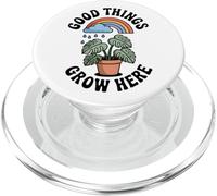 Good Things Grow Here Growth Mindset Rainbow Monstera Plante PopSockets PopGrip pour MagSafe