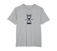 Good Things Take Time Sablier inspirant T-Shirt, Homme Grandes Tailles, Gris Chiné, 3X Tall