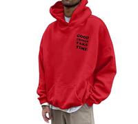 Good Things Take Time Sweat à capuche graphique pour homme 2025 surdimensionné esthétique sweat à capuche tendance pull à capuche confortable vintage avec motifs automne fin coupe ample Backwoods pour