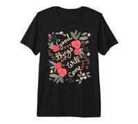 Good Things Will Come Floral Folklore Art T-Shirt Haut de Gamme