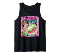 Good Times Aligator Crocodile Pool Summer Stripe Tan Lines Débardeur