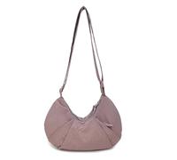 Good Totes Croissant Bag,Goodtotes Large Croissant Crossbody Bag,Large Fashion Nylon Waterproof Satchel for Women (Pink)
