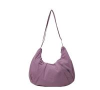 Good Totes Croissant Bag,Goodtotes Large Croissant Crossbody Bag,Large Fashion Nylon Waterproof Satchel for Women (Purple)