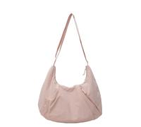 Good Totes Croissant Bag,Goodtotes Large Croissant Crossbody Bag,Large Fashion Nylon Waterproof Satchel for Women (Light Pink)