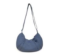 Good Totes Croissant Bag,Goodtotes Large Croissant Crossbody Bag,Large Fashion Nylon Waterproof Satchel for Women (Blue)