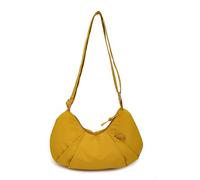 Good Totes Croissant Bag,Goodtotes Large Croissant Crossbody Bag,Large Fashion Nylon Waterproof Satchel for Women (Yellow)