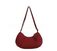 Good Totes Croissant Bag,Goodtotes Large Croissant Crossbody Bag,Large Fashion Nylon Waterproof Satchel for Women (Red)