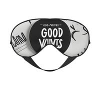 Good Vibes Only Masque pour les yeux respirant à couverture intégrale élégant réglable pour la sieste la nuit