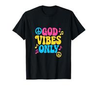 Good Vibes Only Neon Psychédélique Festival Graphique T-Shirt