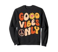 Good Vibes Only Peace Love 60-70s Tie Dye Groovy Hippie Sweatshirt