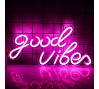 Good vibes signe de néon sur le mur, rose LED signe de néon, good vibes Néon pour chambre à coucher, bar, mariage, fête, anniversaire, décoration de la maison
