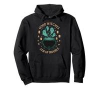 Good Witches Stir Up Trouble Halloween Chaudron Fantôme Magie Sweat à Capuche