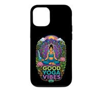 Good Yoga Vibes Meditation Wellness Mandala Lotus Coque pour iPhone 12/12 Pro