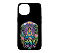 Good Yoga Vibes Meditation Wellness Mandala Lotus Coque pour iPhone 15