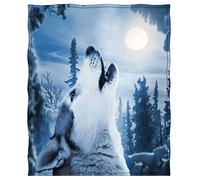 Goodbath Wolf Blanket, Animal Wolf Laine canapé - lit Couverture de Voyage, Adulte, 200cm x 150CM