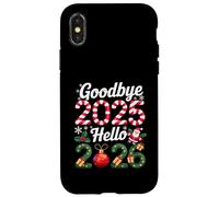 Goodbye 2025 Bonjour 2026 Bonne année 2025 Humour Hommes Femmes Coque pour iPhone X/XS