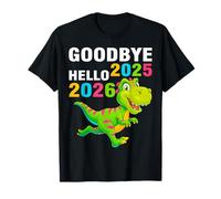 Goodbye 2025 Hello 2026 T Rex Happy New Year 2026 Garçons Enfants T-Shirt