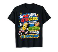 Goodbye 4th Hello Grade 5th Grade is Here Back to School T-Shirt