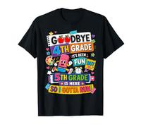 Goodbye 4th Hello Grade 5th Grade is Here Back to School T-Shirt