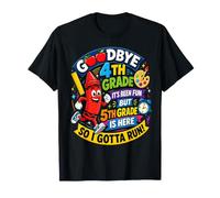 Goodbye 4th Hello Grade 5th Grade is Here Back to School T-Shirt