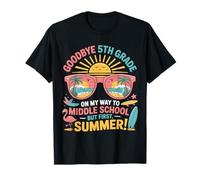 Goodbye 5th Grade Middle School Summer Vacation for Kids T-Shirt