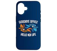 Goodbye Office Hello Koi Life Amoureux de koï à la Retraite Coque pour iPhone 16