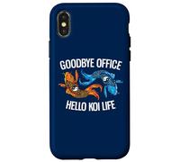 Goodbye Office Hello Koi Life Amoureux de koï à la Retraite Coque pour iPhone X/XS