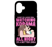 Goodbye Sleep Hello Korean Drama drôle Coque pour iPhone 16