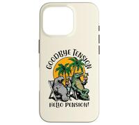 Goodbye Tension Hello Pension Motif Crocodile Coque pour iPhone 16 Pro