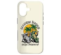 Goodbye Tension Hello Pension Motif Crocodile Coque pour iPhone 17