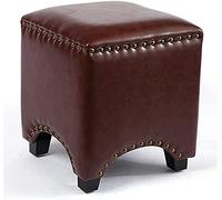 GoodBZ Repose-Pieds Repose-Pieds Faux Huile Cire Cuir Repose-Pieds Fait à la Main Repose-Pieds Maquillage Commode Canapé Thé Table Basse Tabouret Pouf Siège Pouf Banc Chaise (carré), MARR