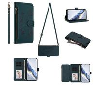 GoodcAcy Coque pour Realme C63 4G/Realme C61 4G Etui avec Cordon,Flip Portefeuille Étui Cuir,[6 Porte Cartes][Béquille][Magnétique][Réglable Collier] Housse Etui, Vert foncé