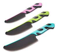 Goodchef Couteaux pour Enfants (Lot de 3), Montessori pour Enfants, Ensemble de Couteaux de Cuisine sécurisés, adaptés à la découpe et à la préparation des Fruits et légumes