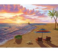 GoodDay Puzzles Puzzle de 72 grandes pièces « Beach Day », puzzles pour personnes âgées atteintes de démence/Alzheimer, puzzle facile pour les personnes âgées, cadeaux pour personnes âgées en maison