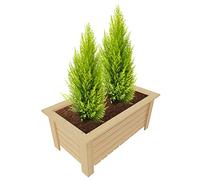 GoodFreshDecor Pot De Fleur Extérieur Intérieur en Bois Jardinière Rectangulaire Potager Bac À Fleurs Décor 70 x 40 x 30 cm