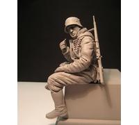 GoodFYouth 1/16 Maquette en résine d'un soldat allemand de la Seconde Guerre mondiale dans un char d'assaut non peinte et non assemblée (Pas de réservoir) //6A3J15y