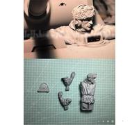 GoodFYouth 1/16 Maquette en résine d'un soldat allemand de la Seconde Guerre mondiale dans un char d'assaut non peinte et non assemblée (Pas de réservoir) //6A3J30y