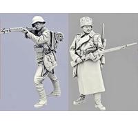 GoodFYouth 1/35 WWII Soldier Resin Model Kit Soldat en résine Non Peint et Non assemblé (2 Figurines) //l2i7j4