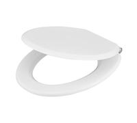 GoodHome Abattant WC Pilica en MDF Blanc avec Frein de Chute, 37 x 43,5 cm