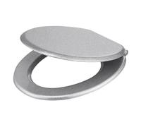 GoodHome Abattant WC Pilica Pailleté Fermeture Douce Argent