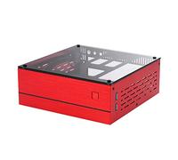 Goodisory A01 Aluminium Mini-ITX HTPC Châssis d'ordinateur de bureau Red Tempered Glass