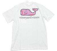 GOODLlFE Vineyard Vines Men's White Cap Island Palms Whale Fill Graphic T-Shirt White M
