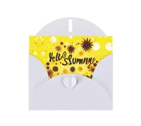 Goodlooking Hello Nice Sunshines Carte de vœux en papier nacré vierge, motifs uniques, enveloppes pour remerciement, invitations